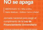 Realizarán jornada en defensa de la educación pública y la ciencia en la UNdeC