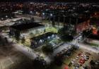 Nueva iluminación en el Polideportivo Carlos Saúl Menem