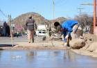 Realizaron trabajos de reparación sobre Avenida Perón frente a la Terminal