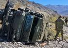 Volcó un camión Unimog del Ejército Argentino en inmediaciones de Mina La Mejicana
