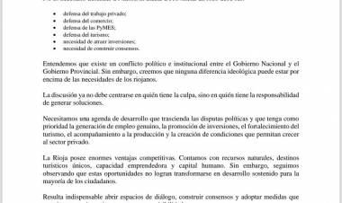 Fuerte mensaje de la Cámara Comercial de Chilecito: reclaman “trabajo y menos peleas políticas”