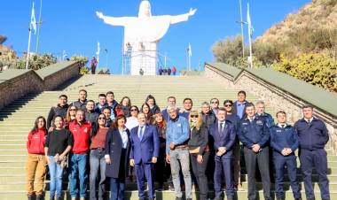 Quintela supervisó la obra de puesta en valor del Cristo de Portezuelo, uno de los principales atractivos turísticos de Chilecito
