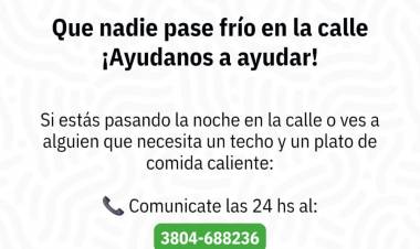 Realizan  operativos territoriales destinados a la asistencia de personas en situación de calle