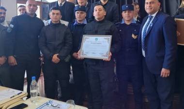 Reconocieron al personal que intervino durante el incendio en las Sierras de Guanchín