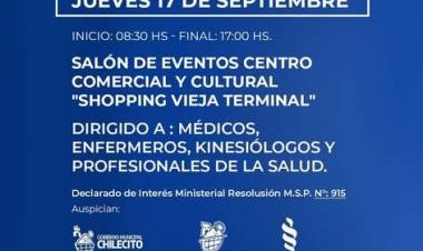 Chilecito será sede de una Jornada de Medicina destinada a profesionales de la salud
