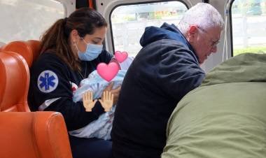 Personal de salud asistió un nacimiento durante una derivación 