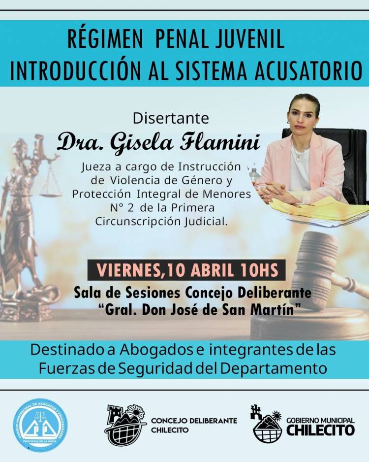Chilecito: jornada de formación sobre Régimen Penal Juvenil y Sistema Acusatorio