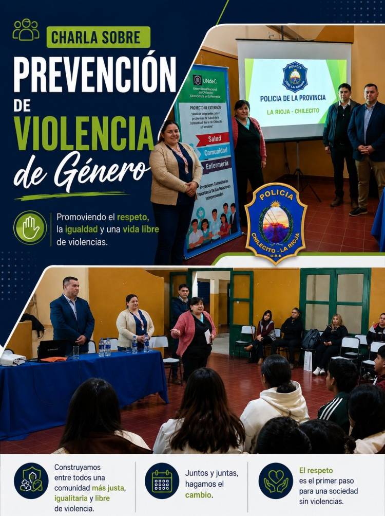 Brindaron charla sobre prevención de violencia de género en un colegio de Malligasta