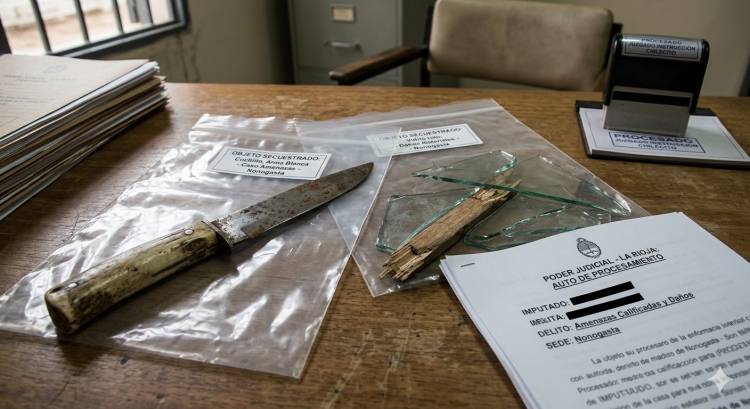 Procesaron a un hombre por amenazas con arma blanca y daños en Nonogasta