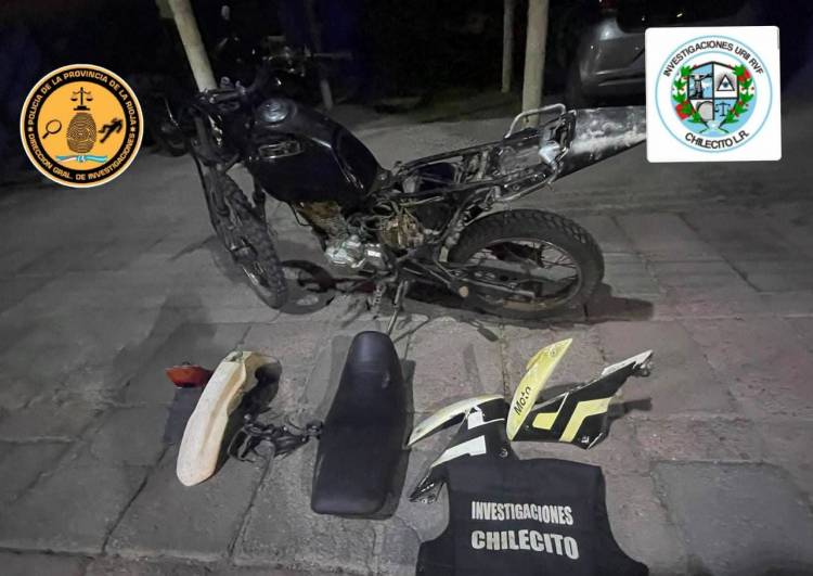 Recuperan una motocicleta denunciada como robada horas después de radicada la denuncia en Chilecito