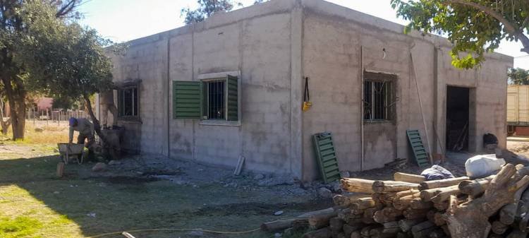 Avanza la construcción del nuevo salón del Club Loma Negra en Nonogasta