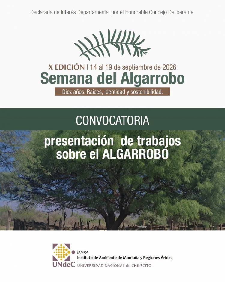 La UNdeC abrió una convocatoria para presentar trabajos sobre el algarrobo