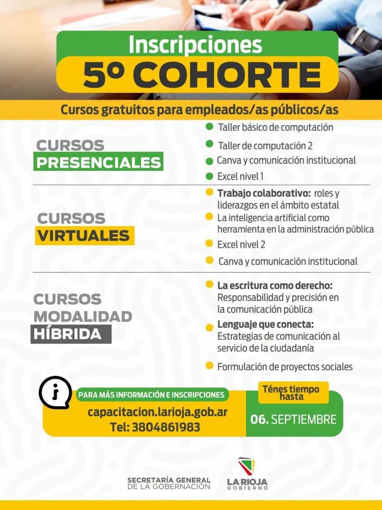 La Provincia abre una nueva cohorte de capacitaciones gratuitas para trabajadores estatales