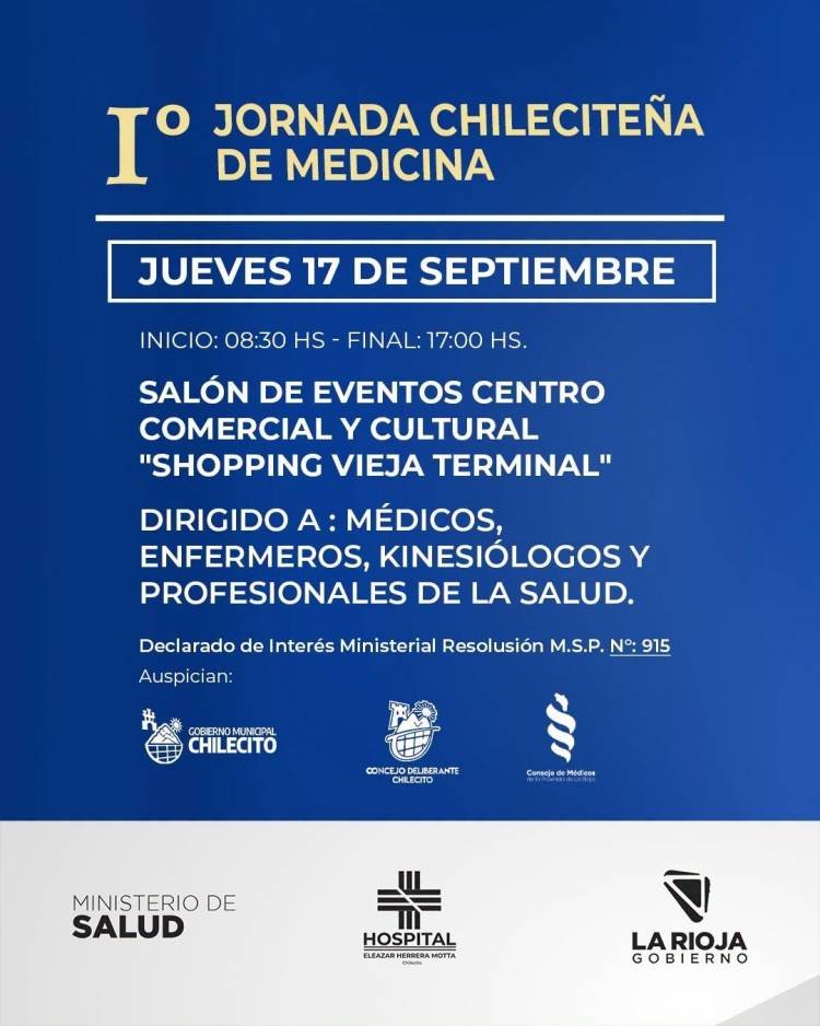 Se realizará la 1° Jornada Chileciteña de Medicina