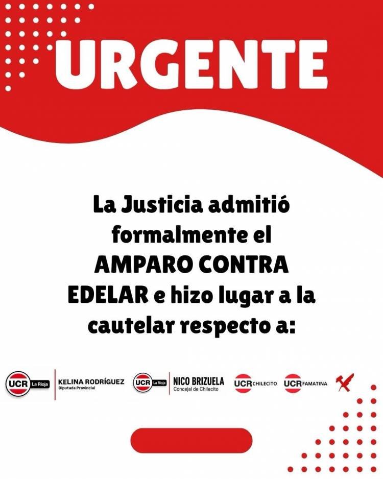 La Justicia admitió un amparo contra EDELAR por el aumento de las facturas de energía