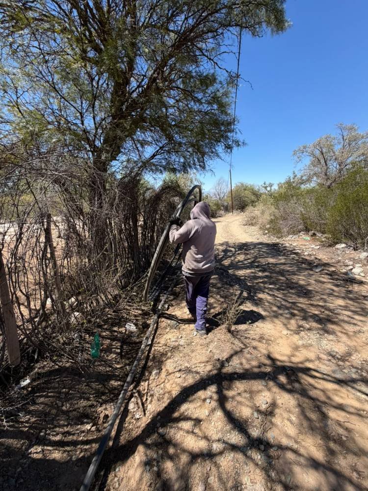 La Provincia amplió la red de agua potable en Santa Florentina con 1700 metros de cañería y diez conexiones domiciliarias