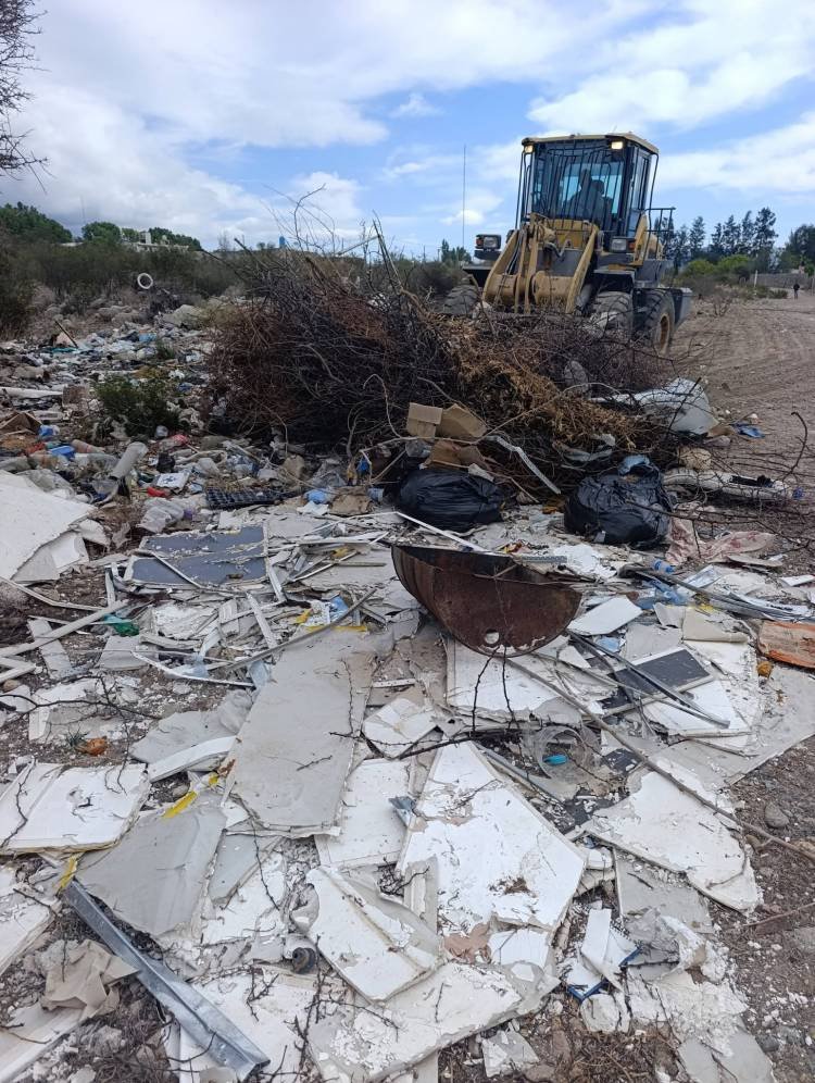 Realizaron tareas de limpieza en micro y macrobasurales cercanos al barrio El Trapiche